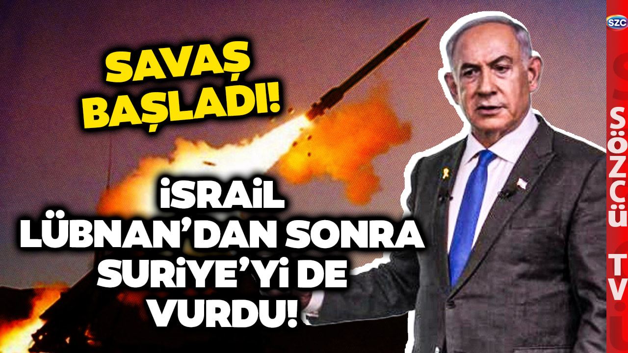 İsrail Lübnan'dan Sonra Suriye'yi de Bombaladı Şam'a Füze Yağdırdı! Dünya Diken Üzerinde