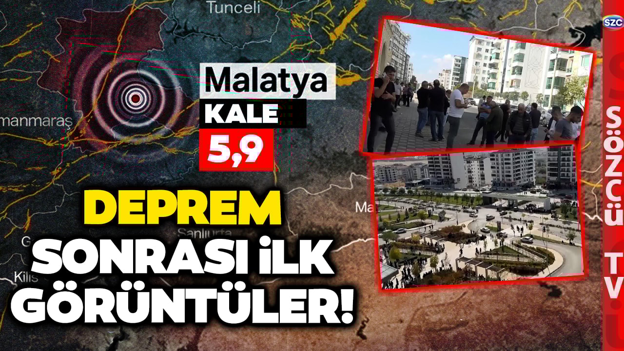 Malatya Depremi Sonrası İlk Görüntüler! Halk Sokakta! Çevre İllerde de Büyük Panik