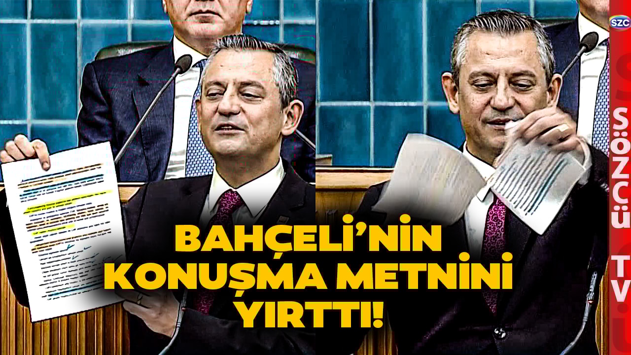 Özgür Özel Bahçeli'nin Konuşma Metnini Yırttı! Kürsüde Tarihi Anlar