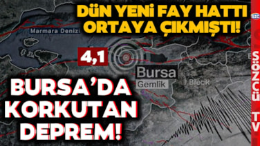 Bursa'da Korkutan Deprem! Dün Aktif Fay Ortaya Çıktı Bugün Deprem Oldu