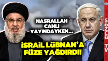 Nasrallah Canlı Yayında Konuşurken İsrail Hizbullah'a Füze Yağdırdı! Orta Doğu'da Kazan Kaynıyor