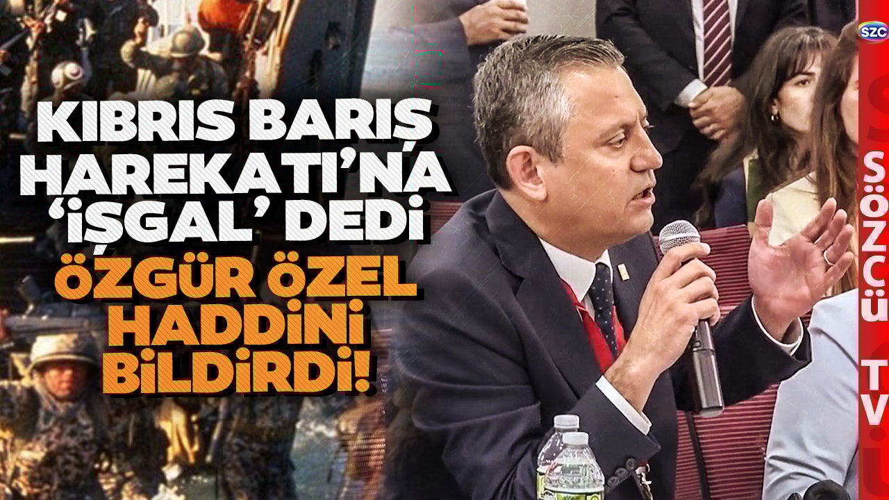 Özgür Özel Çileden Çıkıp Salonu Terk Etti! Küstah Rum Kıbrıs Barış Harekatı'na İşgal Dedi!