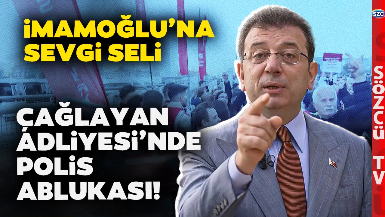 Binlerce Kişi Ekrem İmamoğlu'na Destek Vermek İçin Çağlayan Adliyesi'ne Akın Etti!
