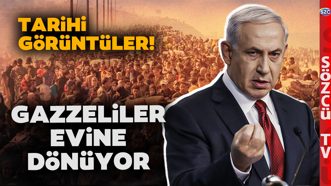 Gazze'de Tarihi Görüntüler! Hamas ve İsrail Anlaştı! Yüzbinlerce Filistinli Evine Dönüyor