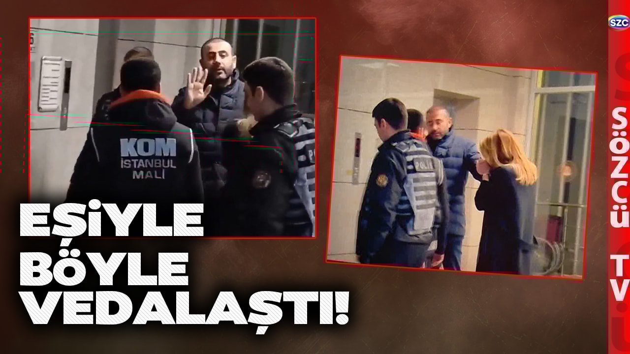 Tutuklanan Rıza Akpolat Eşiyle Böyle Vedalaştı! Eşi Gözyaşlarını Tutamadı