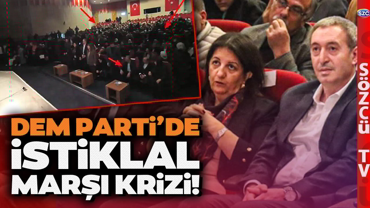 DEM Parti Toplantısında İstiklal Marşı Krizi! Ne Yapacaklarını Şaşırdılar! O Anlar Tepki Topladı