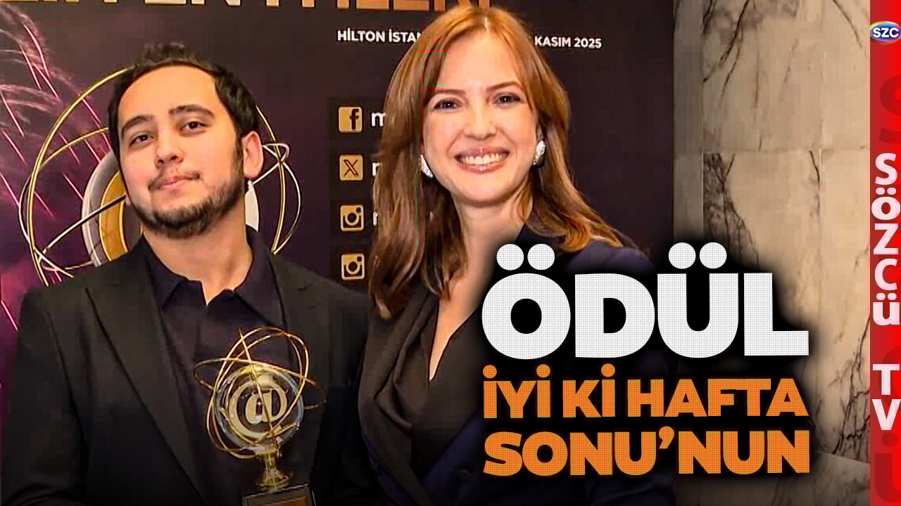 En İyi Hafta Sonu Ödülü Sözcü TV'ye! Simge Fıstıkoğlu Ödülünü Böyle Aldı