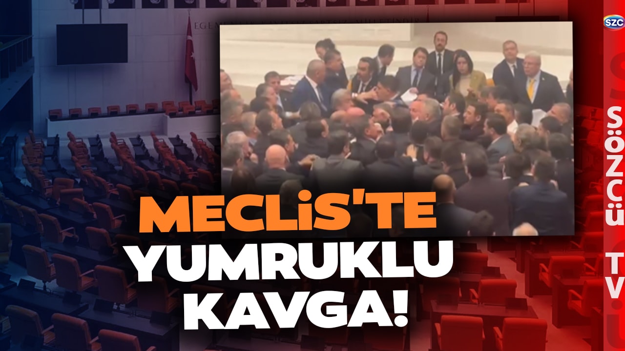 Meclis Karıştı! AK Parti ve CHP'li Vekiller Birbirine Girdi! İşte Yumruklu Kavga Anları