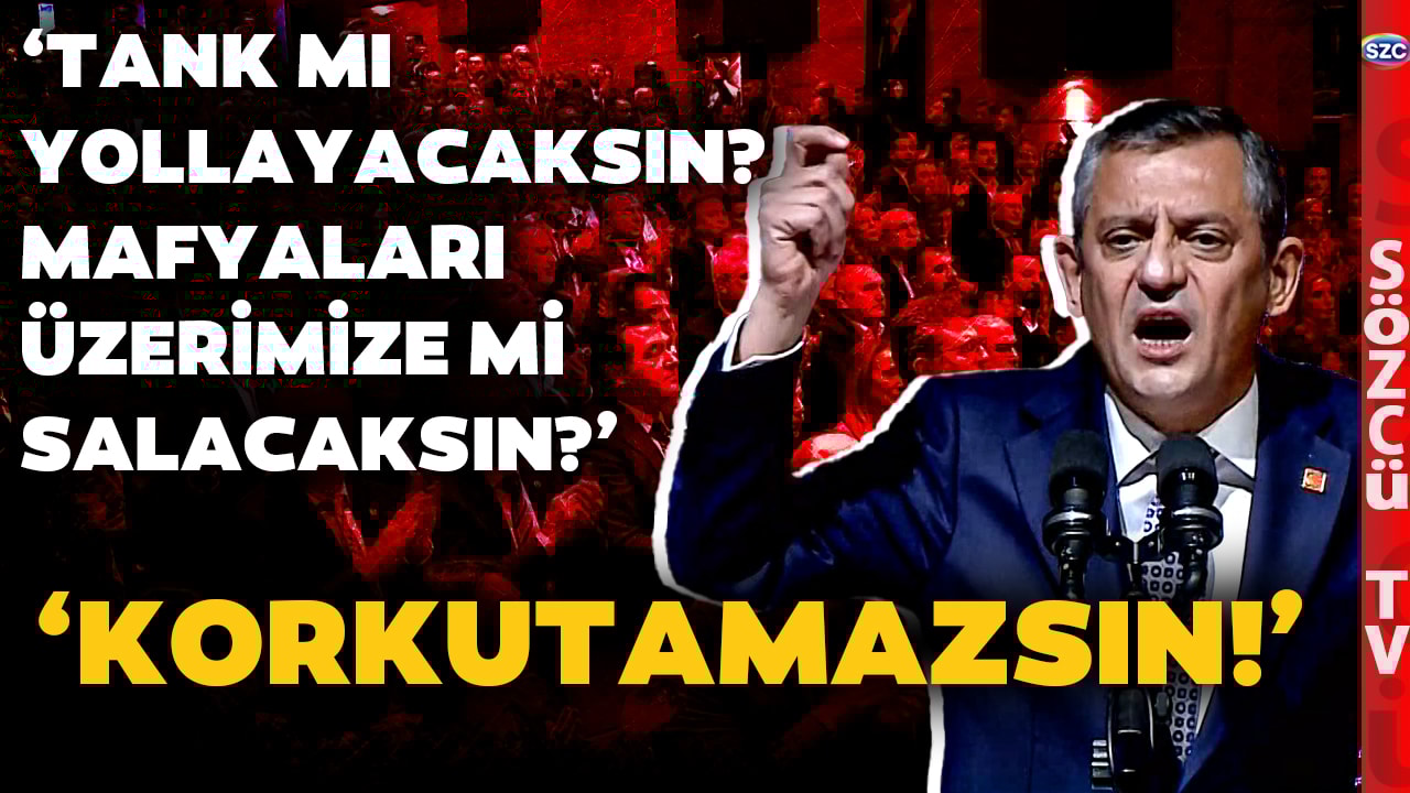 SALON AYAKTA ALKIŞLADI! Özgür Özel'den Erdoğan'a Hodri Meydan: Beni Korkutamazsın!