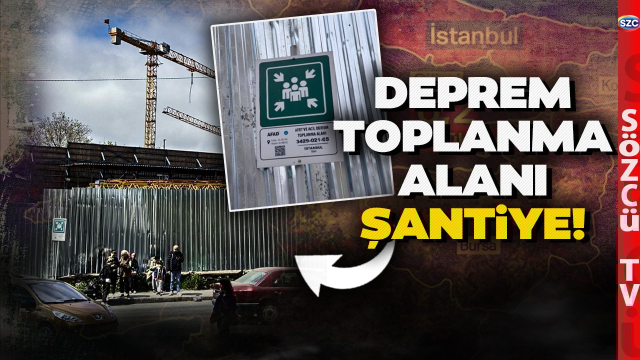 İstanbul'da İçler Acısı Görüntü! Deprem Toplanma Alanında Şantiye Rezaleti
