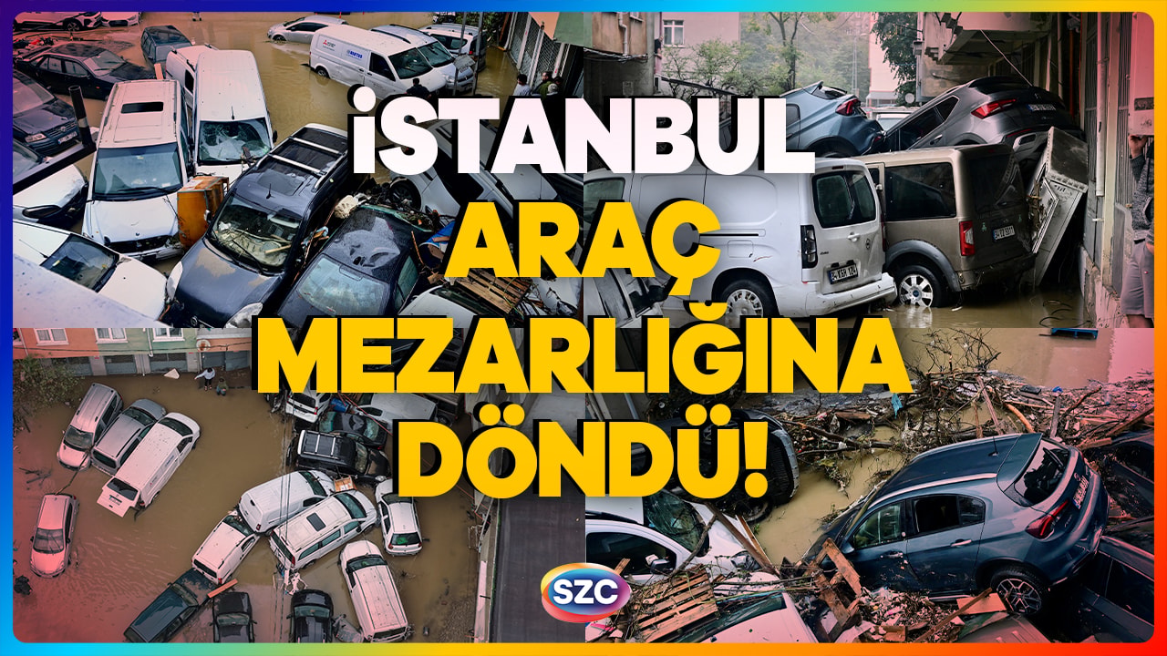 İstanbul'da Araç Mezarlığı! ARABALAR SUDA YÜZÜYOR! İstanbul'da Kabus Gibi Gece