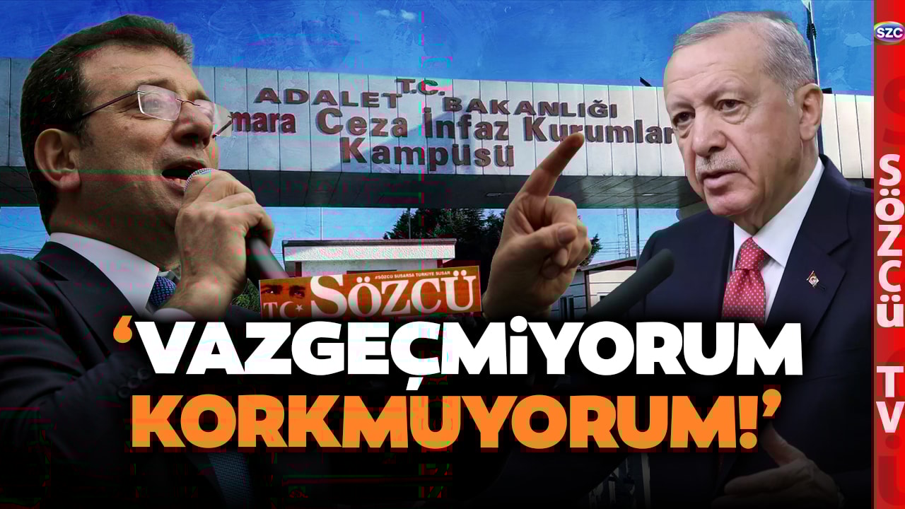 Ekrem İmamoğlu Sözcü'ye Yazdı Erdoğan'a Meydan Okudu! 'Vazgeçmiyorum Geri Adım Atmıyorum'