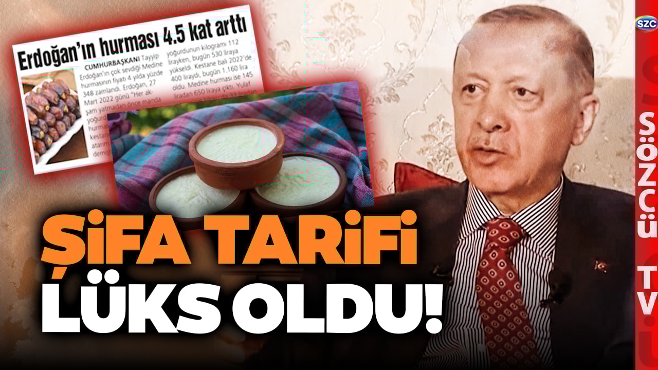 Erdoğan'ın 'Şifa Tarifi' Zamlandı! Geçmişteki Videosu Gündem Oldu! 4.5 Kat Artmış