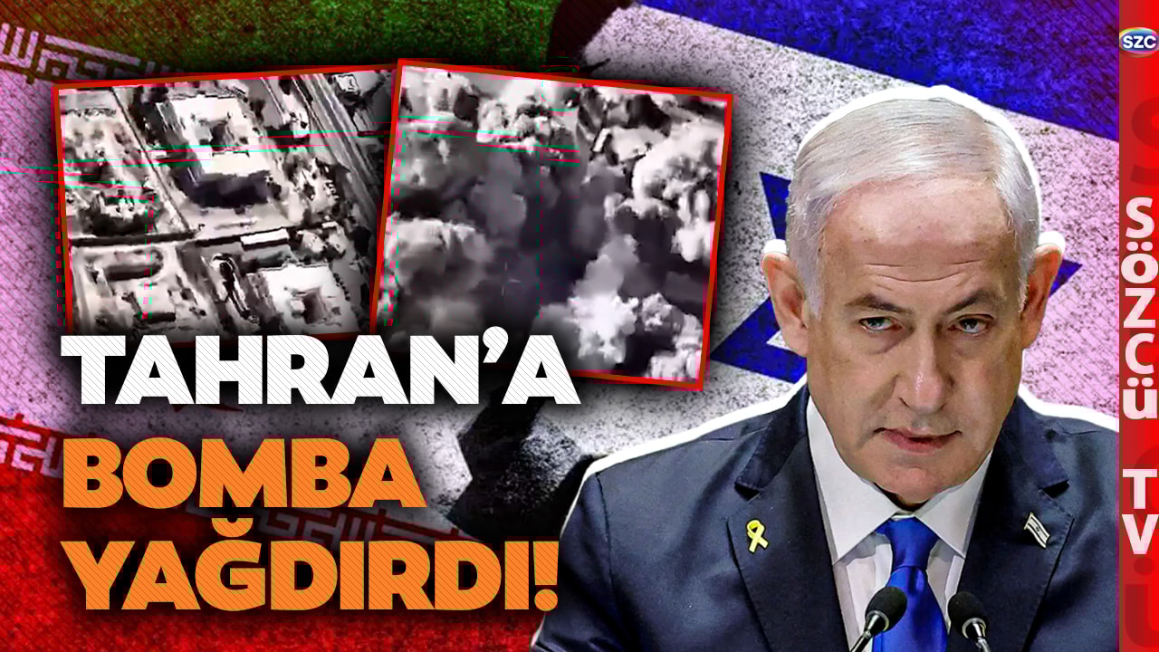 İsrail İran'a Bomba Oldu Yağdı! Tahran'da Taş Üstünde Taş Bırakmadı! İşte Saldırı Anı