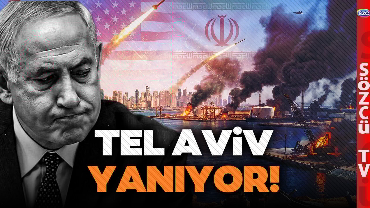 Tel Aviv'de Sirenler Çalıyor! İsrail Cehenneme Döndü! İran Netanyahu'ya Füze Yağdırıyor